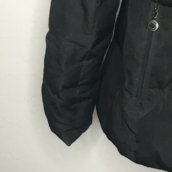 Calvin Klein Womens Black Quilted Parka Warm Jacket Winter Coat Large - Picture 4 of 12